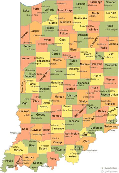 Alphabetical list of Indiana Cities .